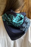 Dempsey Silky Blend Square Scarf Blues